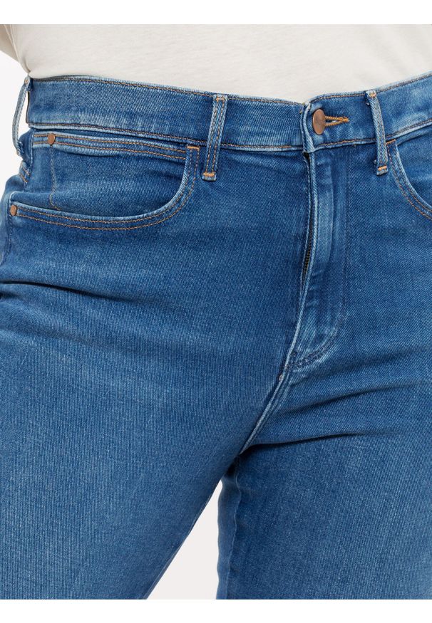 Wrangler - SPODNIE DAMSKIE WRANGLER HIGH RISE SKINNY POOL BLUE W27HJN68M 112128090