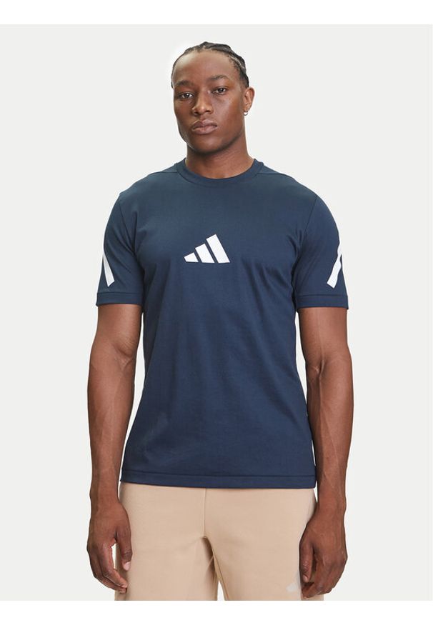 Adidas - adidas T-Shirt Z.N.E. JW4735 Granatowy Regular Fit. Kolor: niebieski. Materiał: bawełna