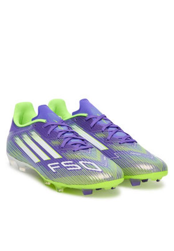 Adidas - adidas Buty do piłki nożnej F50 League Firm/Multi-Ground Boots JI0003 Fioletowy. Kolor: fioletowy. Materiał: materiał
