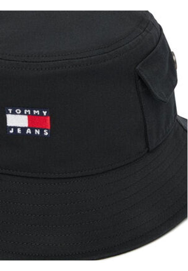 Tommy Jeans Kapelusz Heritage Bucket AM0AM13423 Czarny. Kolor: czarny. Materiał: bawełna