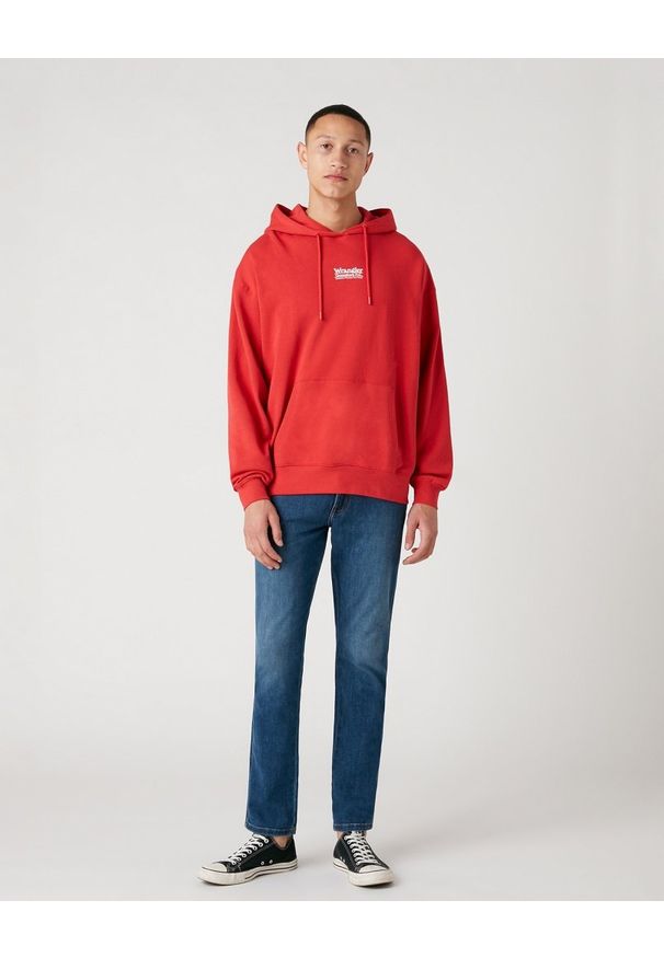 Wrangler - MĘSKA BLUZA WRANGLER HOODIE ROCOCCO RED W6E1HAXA4 112130724