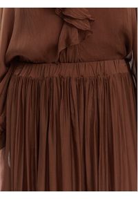 ViCOLO Spódnica midi TD0022 Brązowy Regular Fit. Kolor: brązowy. Materiał: jedwab, wiskoza