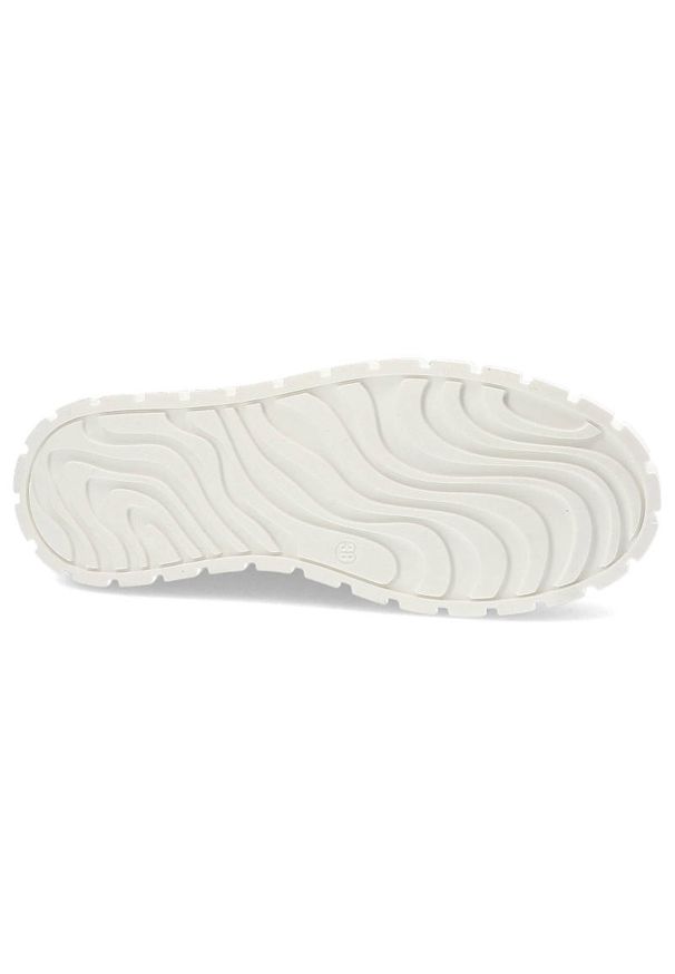 Białe Sneakersy Armodo Modne Skórzane Buty Damskie. Kolor: biały. Materiał: skóra. Szerokość cholewki: normalna. Sezon: wiosna. Obcas: na platformie