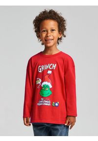 Sinsay - Koszulka z długimi rękawami Grinch - czerwony. Kolor: czerwony. Długość rękawa: długi rękaw. Długość: długie