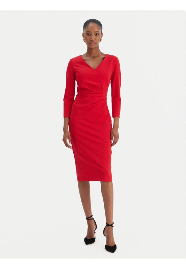 Rinascimento Sukienka koktajlowa CFC0126655003 Czerwony Slim Fit. Kolor: czerwony. Materiał: syntetyk. Styl: wizytowy