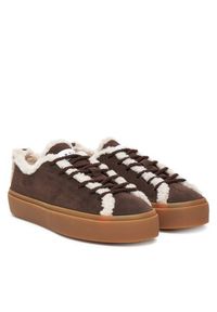 Inuikii Sneakersy Shearling Low 1001.001.0242 Brązowy. Kolor: brązowy. Materiał: zamsz, skóra