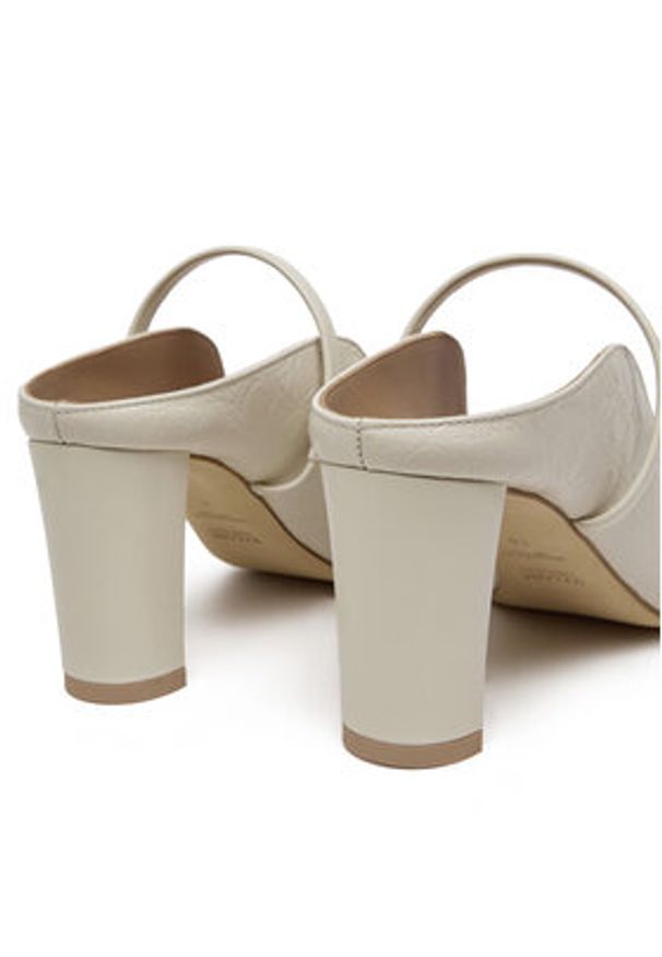 MALONE SOULIERS Klapki Norah 70-157 Écru. Materiał: skóra