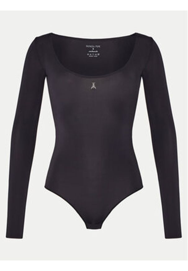 Patrizia Pepe Body 8M1689/J257-K103 Czarny Slim Fit. Kolor: czarny. Materiał: syntetyk