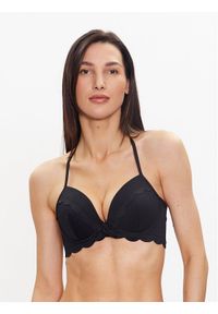 Hunkemöller Góra od bikini Scallop 191272 Czarny. Kolor: czarny. Materiał: syntetyk