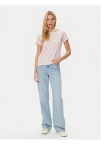 Guess T-Shirt W5GP28 J1314 Beżowy Regular Fit. Kolor: beżowy. Materiał: bawełna