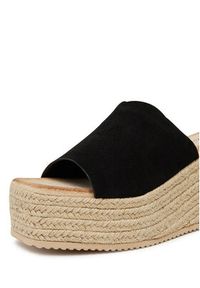 DeeZee Espadryle LE601-113 Czarny. Kolor: czarny. Materiał: materiał #4