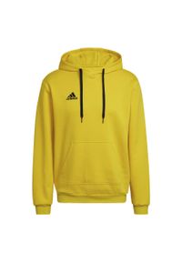 Bluza do piłki nożnej męska Adidas Entrada 22. Kolor: żółty, wielokolorowy, czarny. Materiał: poliester, bawełna