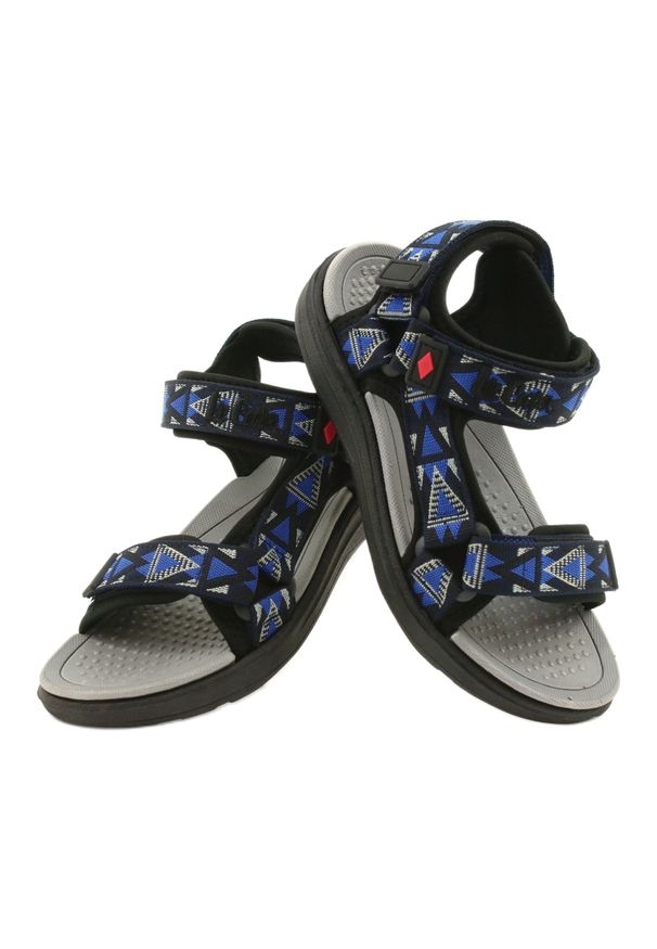 Sandały buty dziecięce wkładka piankowa Lee Cooper 20S-TS-037-1 czarne niebieskie szare. Zapięcie: rzepy. Kolor: szary, wielokolorowy, niebieski, czarny. Materiał: kauczuk, materiał. Sezon: lato