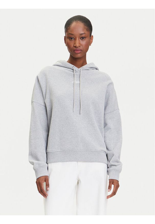 BOSS Bluza C_Ehoody 50547572 Szary Oversize. Kolor: szary. Materiał: bawełna