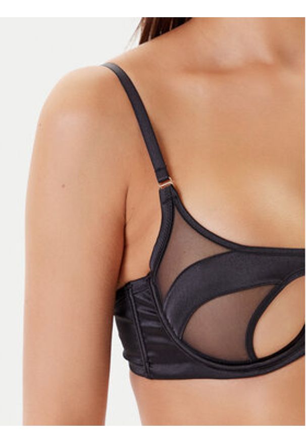 Hunkemöller Biustonosz z fiszbiną Vienna 301821 Czarny. Kolor: czarny. Materiał: syntetyk