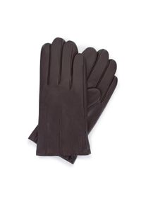 Wittchen - Męskie rękawiczki ze skóry z przeszyciami. Kolor: brązowy. Materiał: skóra. Styl: klasyczny, elegancki, casual