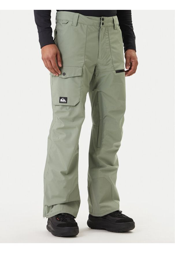 Quiksilver Spodnie snowboardowe Utility EQYTP03220 Zielony Modern Fit. Kolor: zielony. Materiał: syntetyk. Sport: snowboard