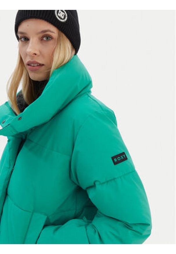 Roxy Kurtka narciarska Snow Winter Rebel JK ERJTJ03545 Zielony Regular Fit. Kolor: zielony. Materiał: syntetyk. Sport: narciarstwo