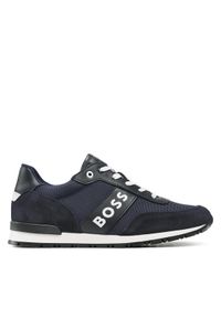 BOSS - Boss Sneakersy J29332 S Granatowy. Kolor: niebieski. Materiał: materiał