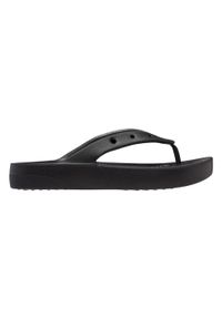 Japonki damskie Crocs Classic Platform. Kolor: czarny. Materiał: syntetyk, materiał. Obcas: na platformie