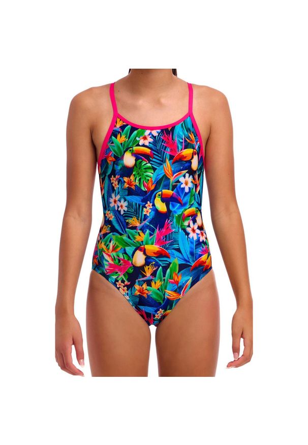 Strój kąpielowy jednoczęściowy FUNKITA Birdie Wordie - dziewczęcy. Kolor: wielokolorowy