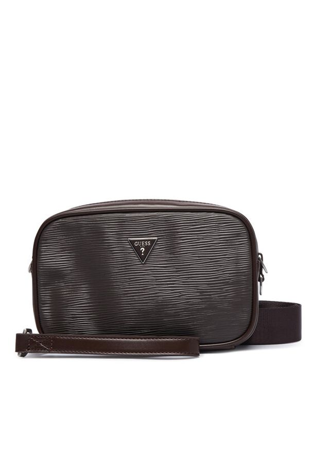 Guess Saszetka HMMIPW P6350 Brązowy ciemny. Kolor: brązowy. Materiał: skóra