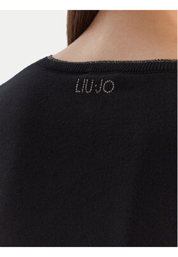 Liu Jo Kardigan MF5225 MS49I Czarny Regular Fit. Kolor: czarny. Materiał: syntetyk, wiskoza