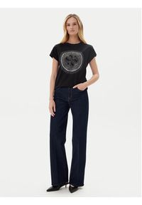 Guess T-Shirt W5YI14 I3Z14 Czarny Regular Fit. Kolor: czarny. Materiał: bawełna