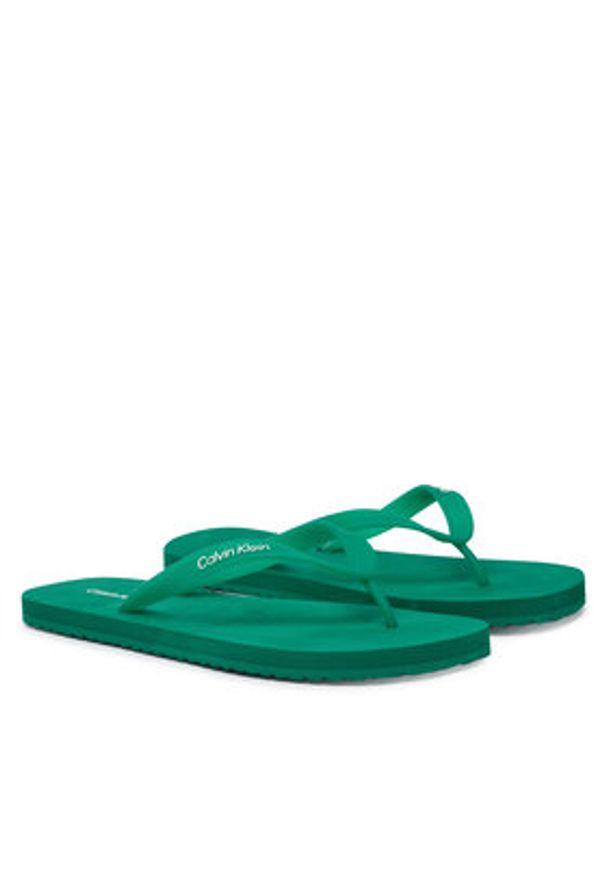 Calvin Klein Japonki Logo Strap HM0HM02105 Zielony. Kolor: zielony. Materiał: syntetyk