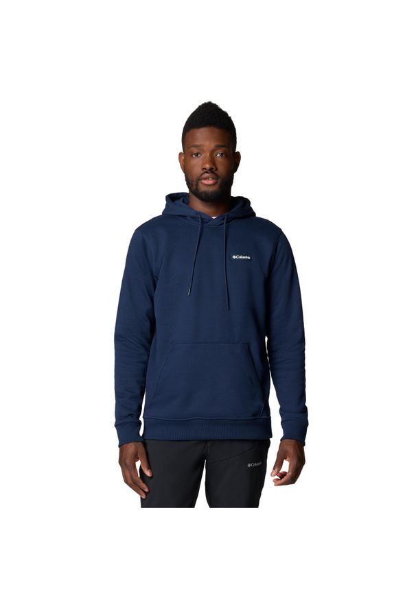 columbia - Bluza dresowa sportowa męska Meridian Creek Hoodie. Kolor: niebieski. Materiał: poliester, bawełna