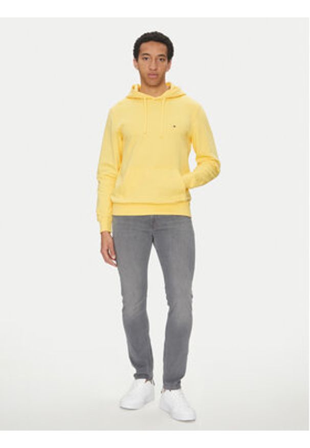 TOMMY HILFIGER - Tommy Hilfiger Bluza Essential MW0MW37235 Żółty Regular Fit. Kolor: żółty. Materiał: bawełna