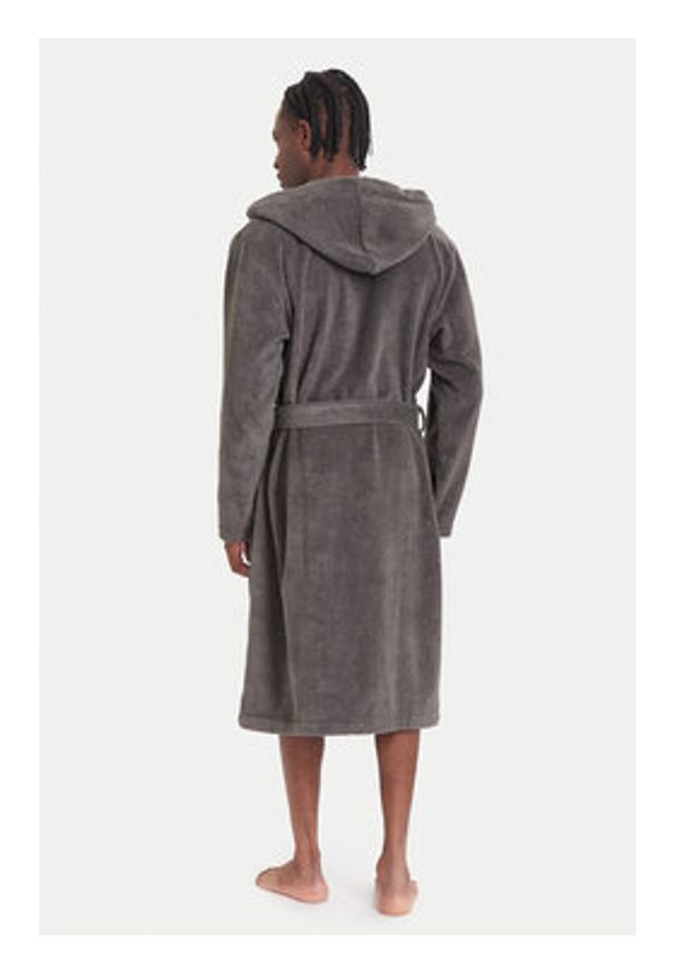 TOMMY HILFIGER - Tommy Hilfiger Szlafrok Icon Hooded Bathrobe 2S87905573 Szary. Kolor: szary. Materiał: bawełna