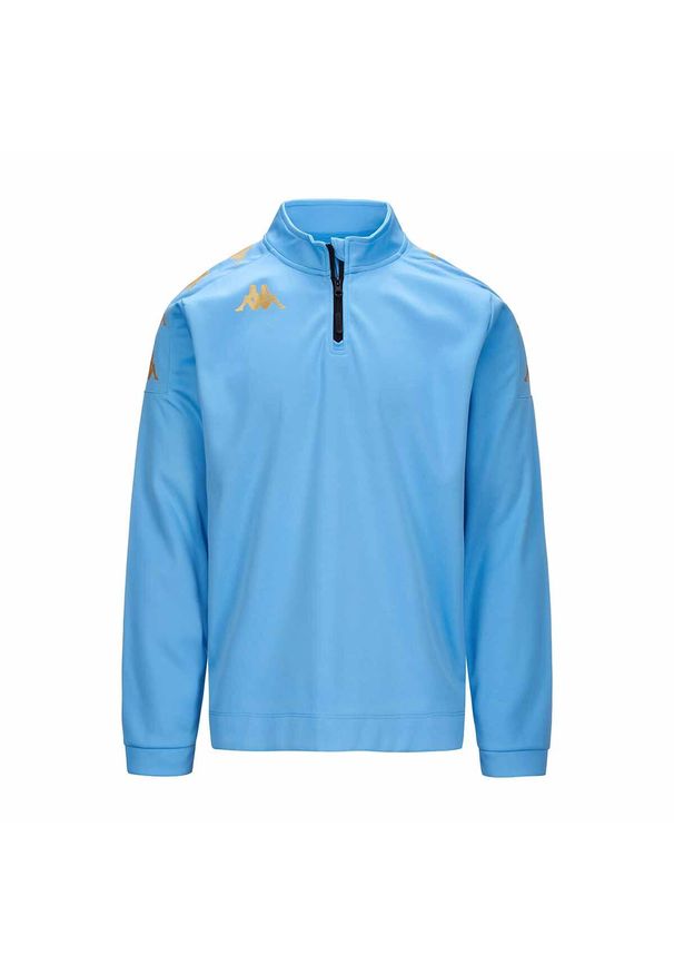 Dziecięca bluza dresowa Kappa Gassolo. Kolor: niebieski. Materiał: dresówka. Sport: piłka nożna, fitness