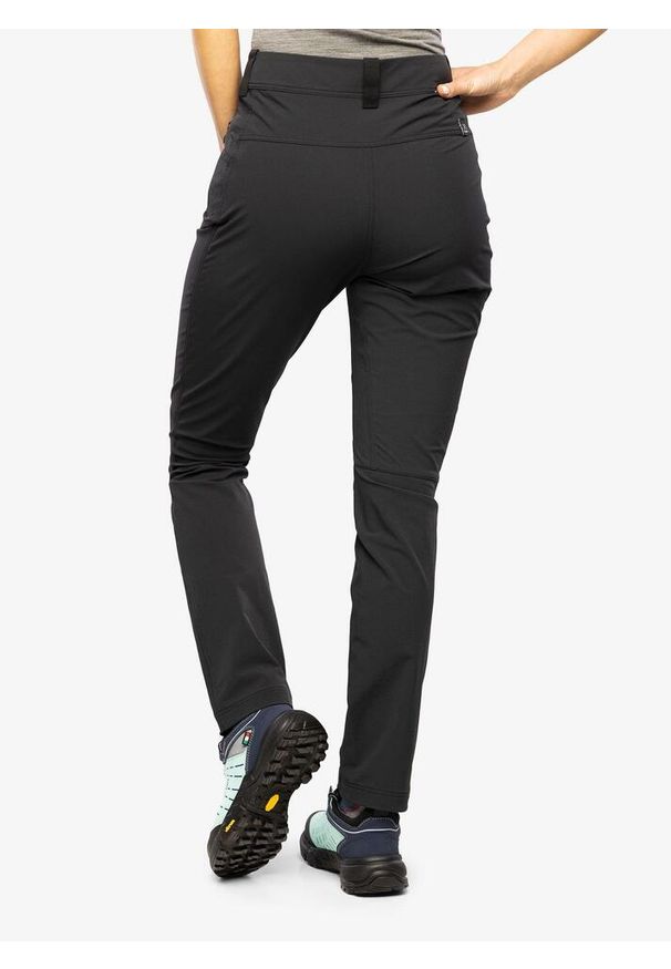 Haglöfs - Spodnie softshell damskie Haglofs Moran Softshell Slim Pant. Kolor: czarny. Materiał: softshell. Sport: turystyka piesza