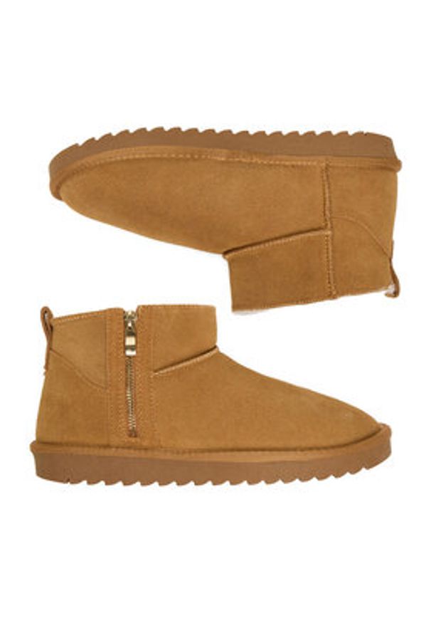 DeeZee Śniegowce DZ-80 Brązowy. Kolor: brązowy. Materiał: zamsz, skóra