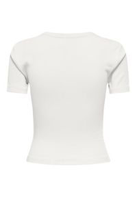 only - ONLY T-Shirt Femke 15369336 Kremowy Slim Fit. Kolor: kremowy. Materiał: bawełna #2