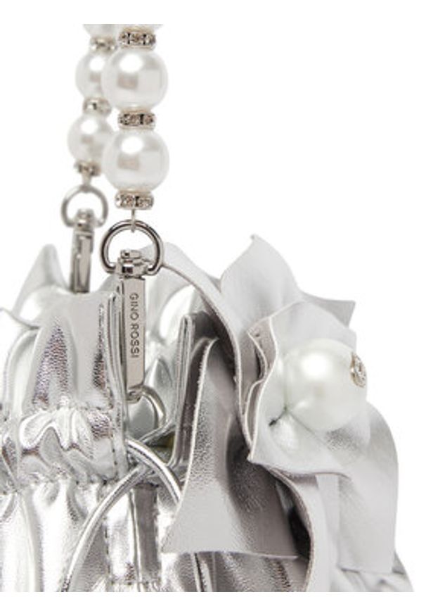 Gino Rossi - GINO ROSSI Torebka EO-ROSE-LA224-19454 Srebrny. Kolor: srebrny. Materiał: skórzane