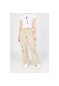 only - Spodnie Kobieta ONLY Onlzely Mw Wide Cargo. Kolor: beżowy. Materiał: tkanina. Długość: długie #1