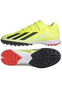 Adidas - Buty adidas X Crazyfast League Tf M IF0698 żółte. Kolor: żółty. Materiał: materiał, syntetyk, guma. Szerokość cholewki: normalna #1