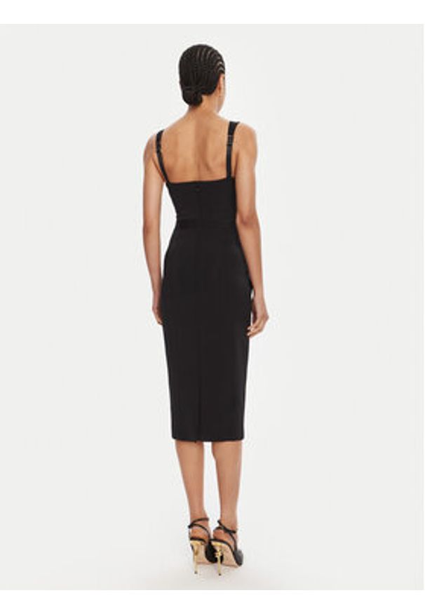 Elisabetta Franchi Sukienka koktajlowa AB-810-56E2-V520 Czarny Regular Fit. Kolor: czarny. Materiał: syntetyk. Styl: wizytowy