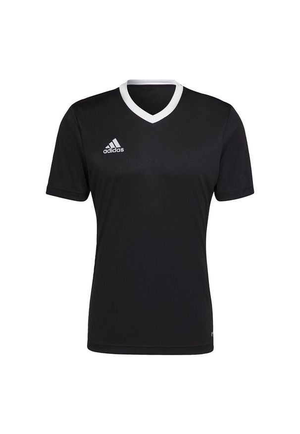 Adidas - Koszulka piłkarska męska adidas Entrada 22 Jersey. Kolor: czarny. Materiał: jersey, poliester. Sport: piłka nożna
