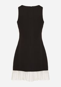 Born2be - Czarna Elegancka Sukienka Taliowana Florzedi. Okazja: na co dzień, na imprezę. Kolor: czarny. Typ sukienki: proste. Styl: elegancki #5