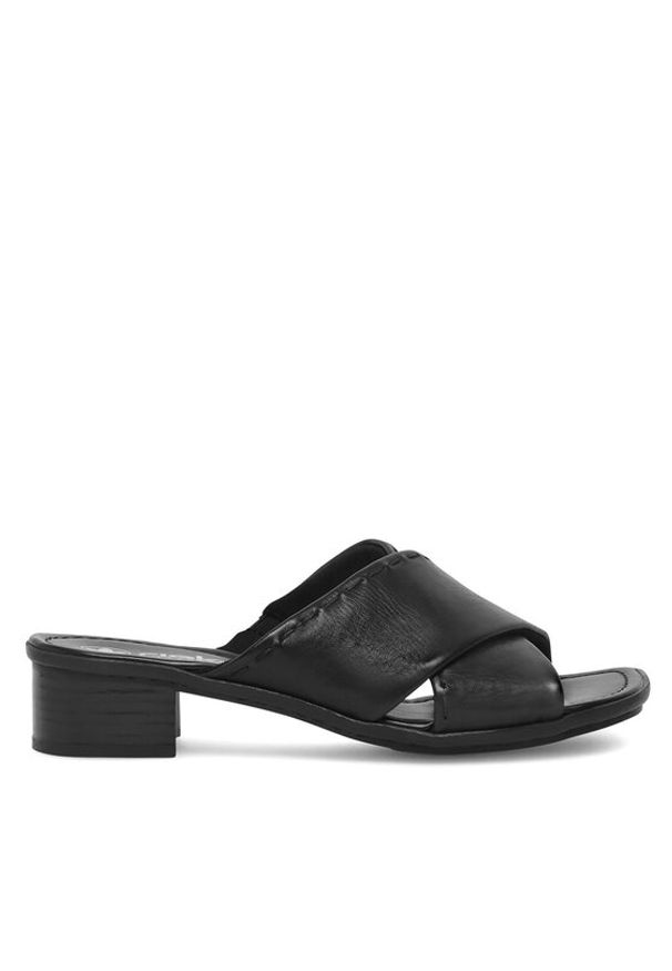 Rieker Klapki 62690-00 Czarny. Kolor: czarny. Materiał: skóra