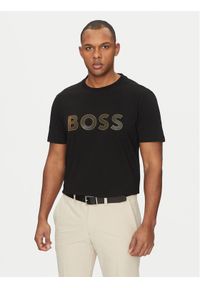 BOSS T-Shirt TL Logo 50535170 Czarny Regular Fit. Kolor: czarny. Materiał: bawełna
