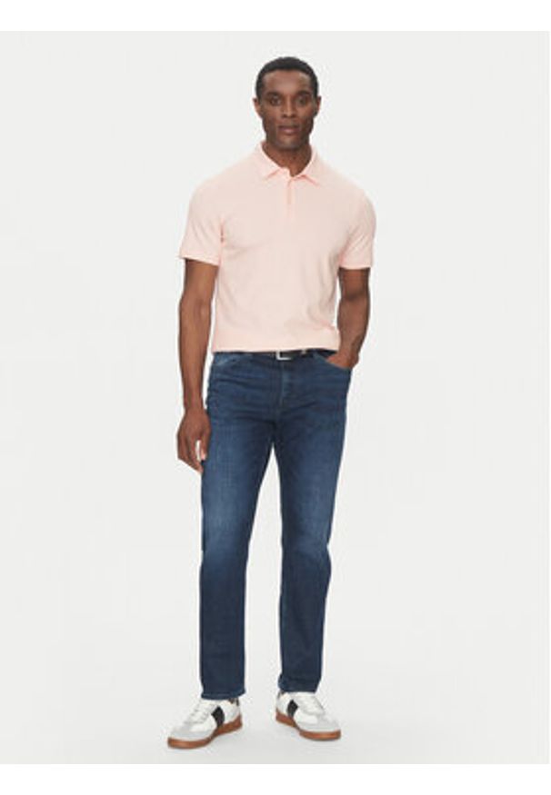 BOSS Polo Palosh 30 50471335 Różowy Slim Fit. Typ kołnierza: polo. Kolor: różowy. Materiał: bawełna