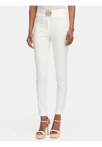 Babylon Spodnie materiałowe W E00057 Kremowy Slim Fit. Kolor: kremowy. Materiał: poliamid #1