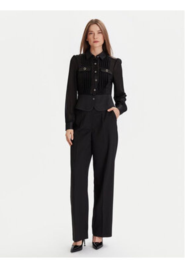 Morgan Koszula 232-CLOCLO Czarny Regular Fit. Kolor: czarny. Materiał: syntetyk