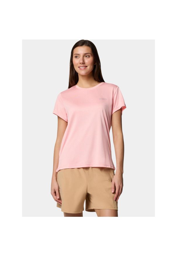 columbia - Koszulka techniczna damska Columbia BlueVista Hill Short Sleeve Crew. Kolor: różowy