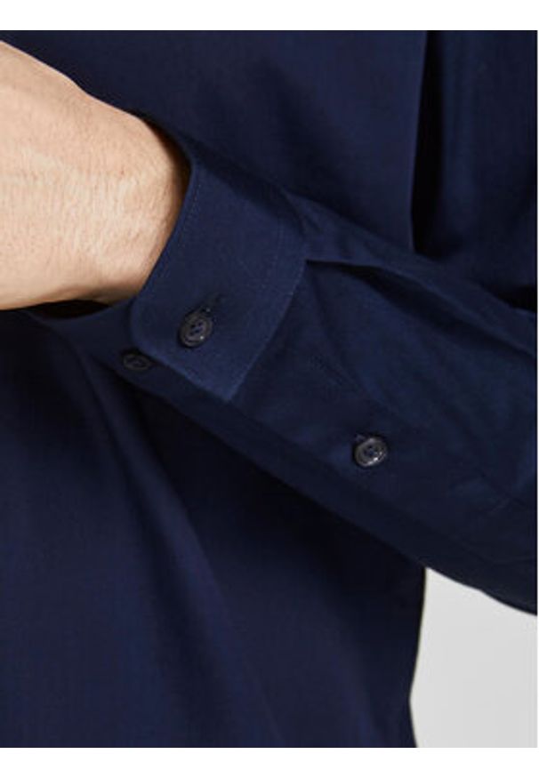 Jack & Jones Koszula 12201905 Granatowy Slim Fit. Kolor: niebieski. Materiał: bawełna