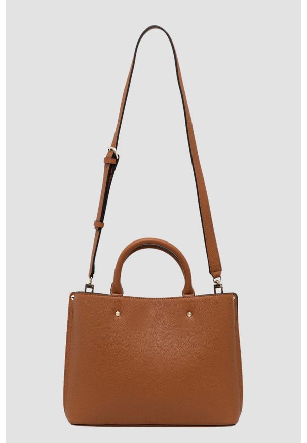 Guess - GUESS Brązowa torebka damska Meridian. Kolor: brązowy. Materiał: skórzane